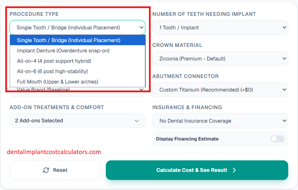 Choose Procedure Type